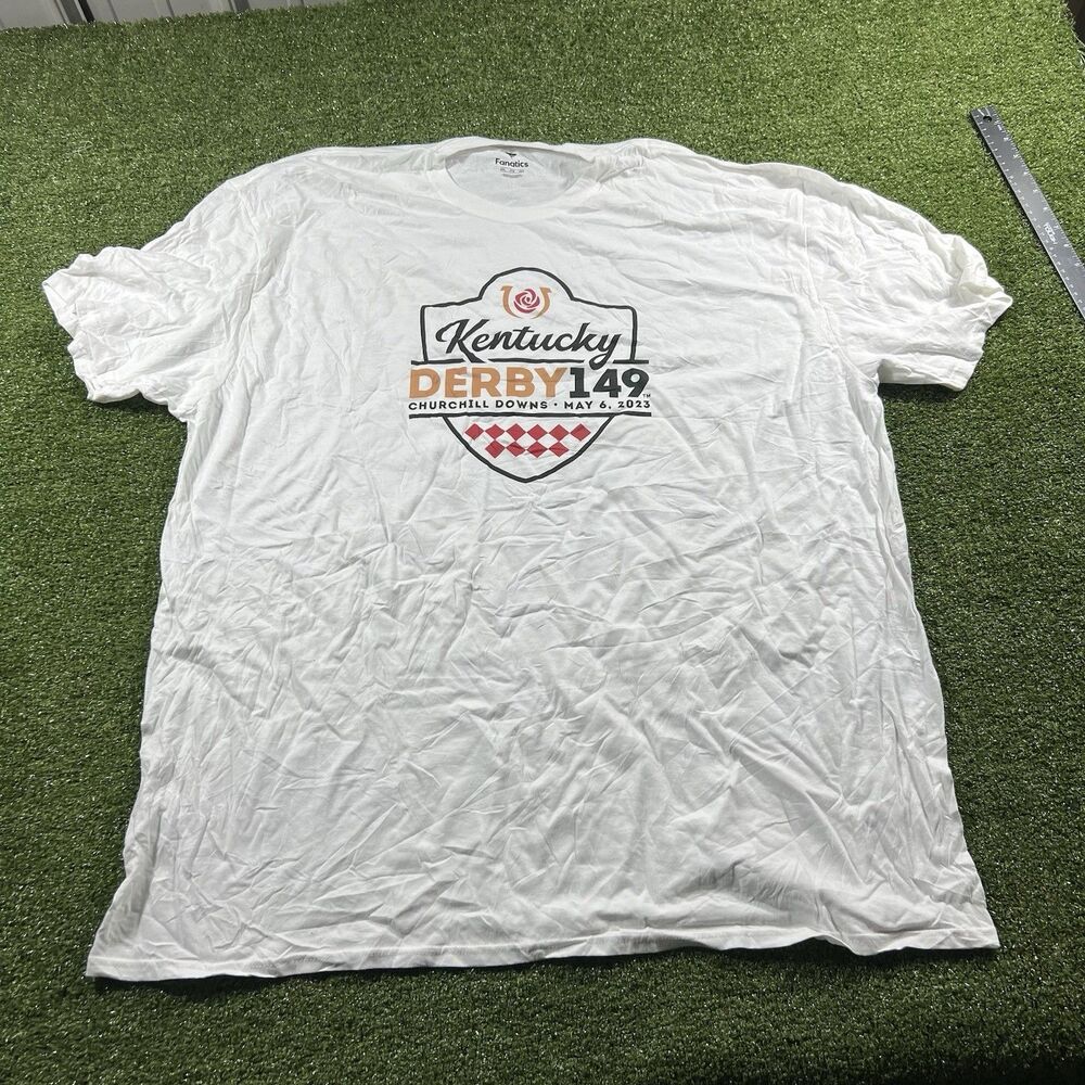 Fanatics Kentucky Derby 149 Short Sleeve T Shirt Men's 4XL White NWOT